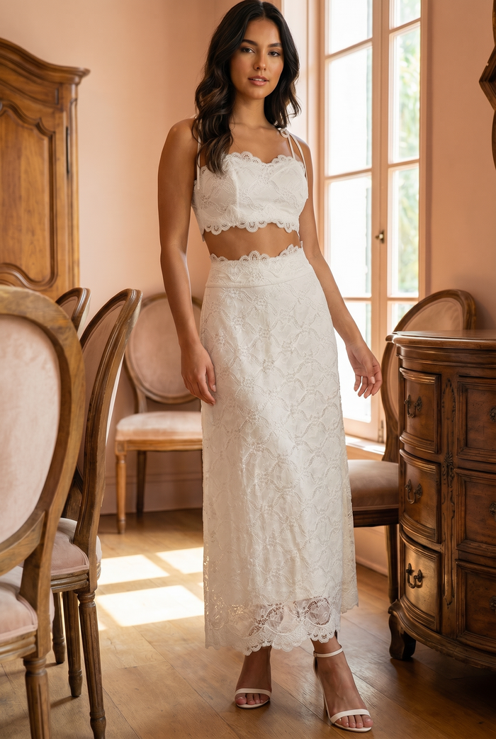 Lace Maxi Skirt Set
