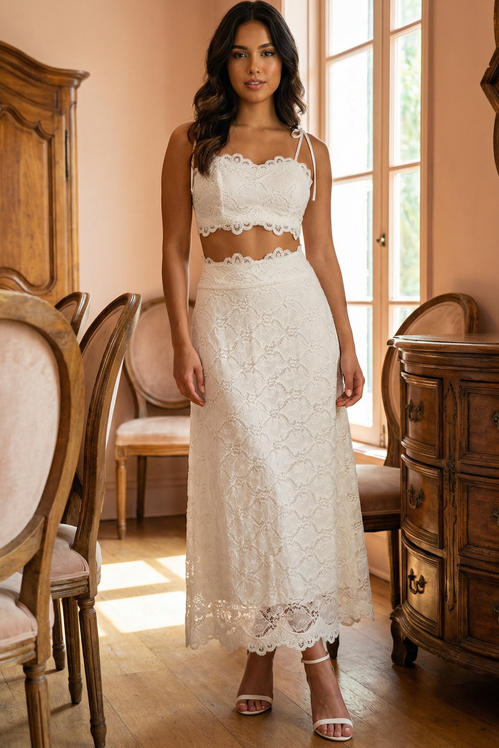 Lace Maxi Skirt Set
