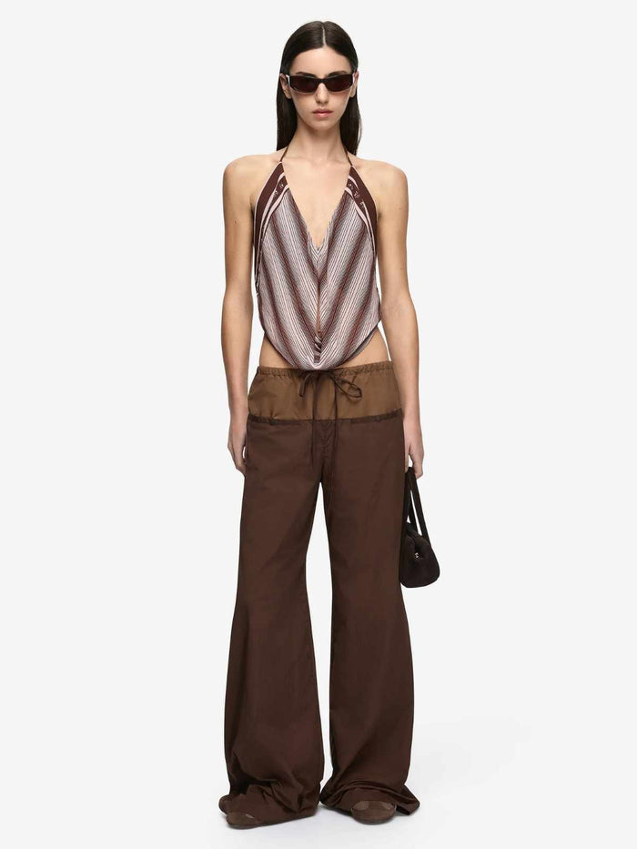 Laney Fold Pant - Chocolate/Coffee