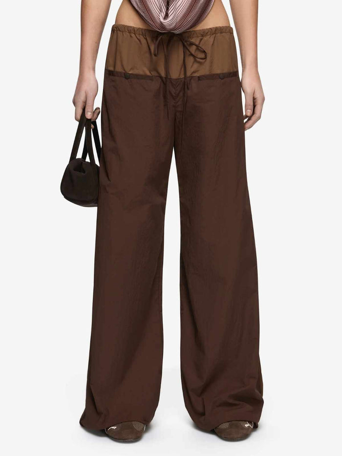 Laney Fold Pant - Chocolate/Coffee