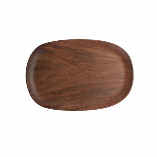 Large Walnut Pebble Tray - Wood Serving Tray