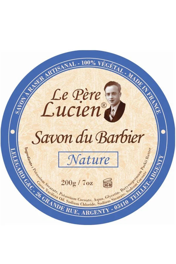 Le Père Lucien | Natural Unscented Shaving Soap 200g (New Formulation)