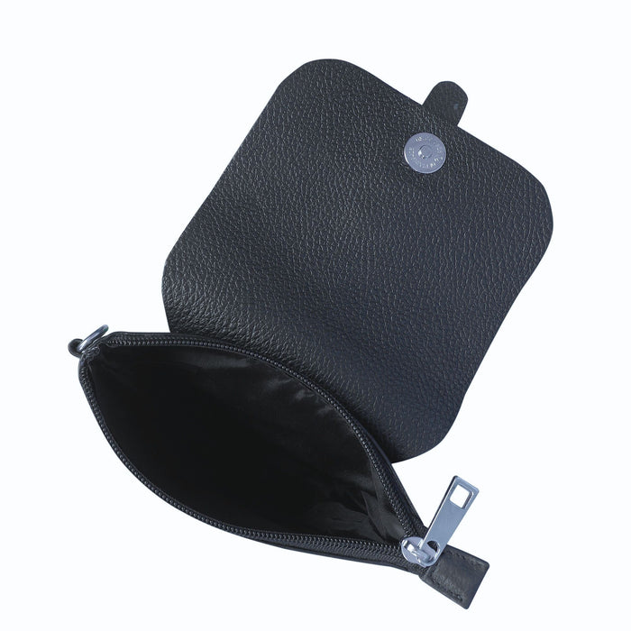 Navy Blue Genuine Leather Messenger Crossbody Bag for Travel and Everyday Use-inner view
