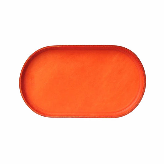 Leather Valet Tray - Orange Pill - Large