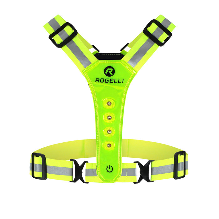 Rogelli Led-Vest verlichting hardlopen fluor voorkant.
