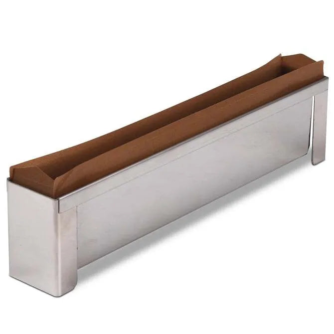 Long Loaf Mold with Removable Ends,and Non Stick Liner 
11.8 x1.6 x 2.2 inch-  Stainless Steel