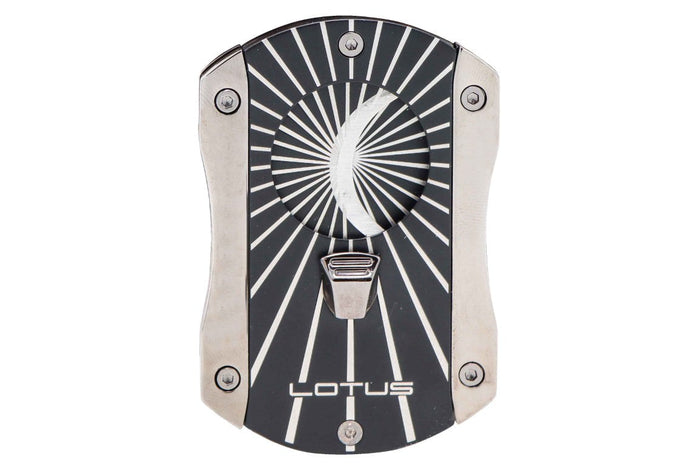 Lotus Grey and Black Starburst Deception Technicolor 62 Ring Gauge Straight Cigar Cutter - 24-C405