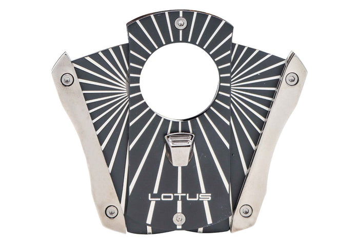 Lotus Grey and Black Starburst Deception Technicolor 62 Ring Gauge Straight Cigar Cutter - 24-C405