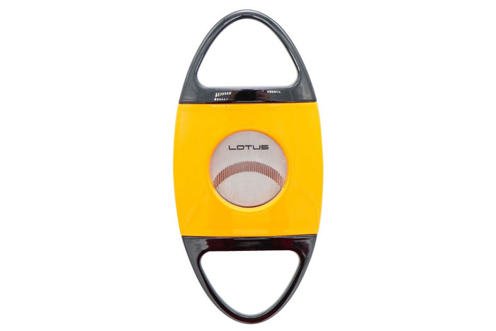 Lotus Yellow and Black Jaws Serrated Blade 58 Ring Gauge Straight Cigar Cutter -  24-C603