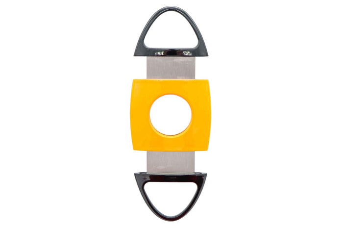 Lotus Yellow and Black Jaws Serrated Blade 58 Ring Gauge Straight Cigar Cutter -  24-C603