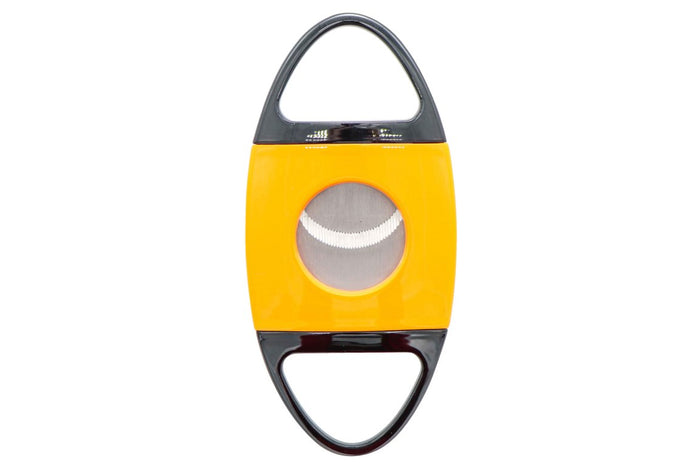 Lotus Yellow and Black Jaws Serrated Blade 58 Ring Gauge Straight Cigar Cutter -  24-C603