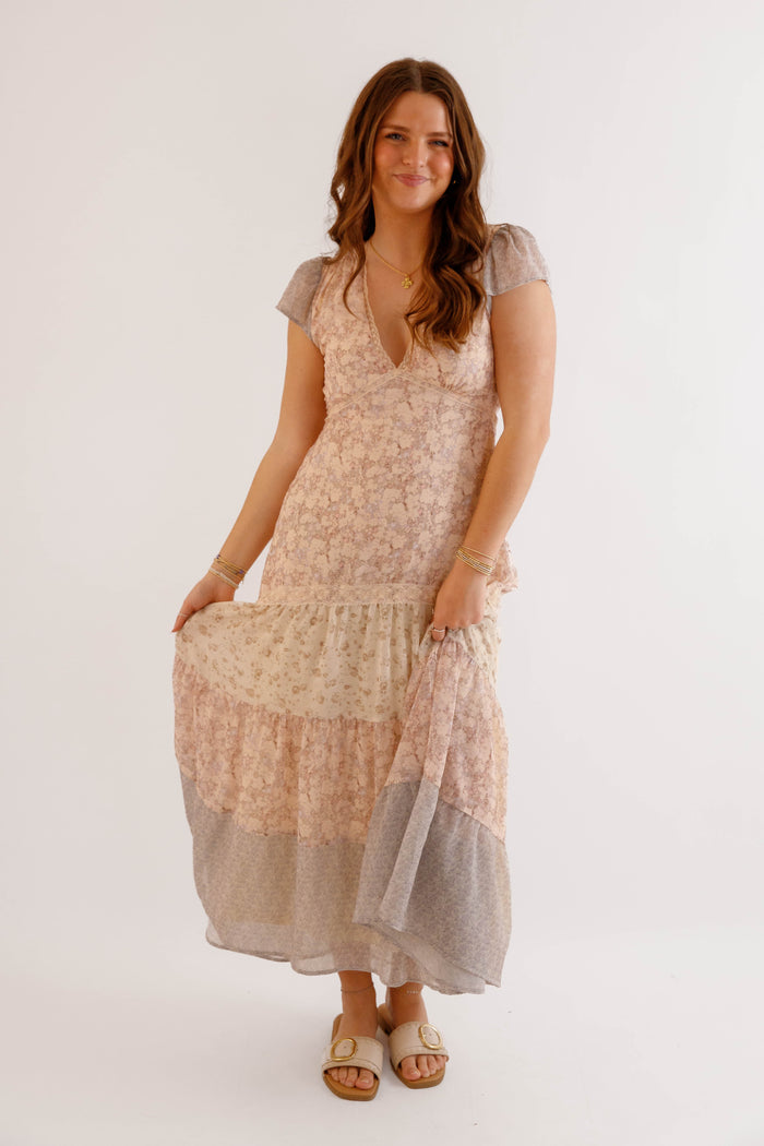Tiered Floral Maxi Dress – Romantic Boho Spring & Summer Dress- BaeVely Floral Dress
