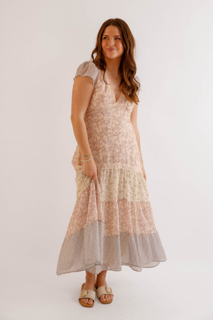 Tiered Floral Maxi Dress – Romantic Boho Spring & Summer Dress- BaeVely Floral Dress