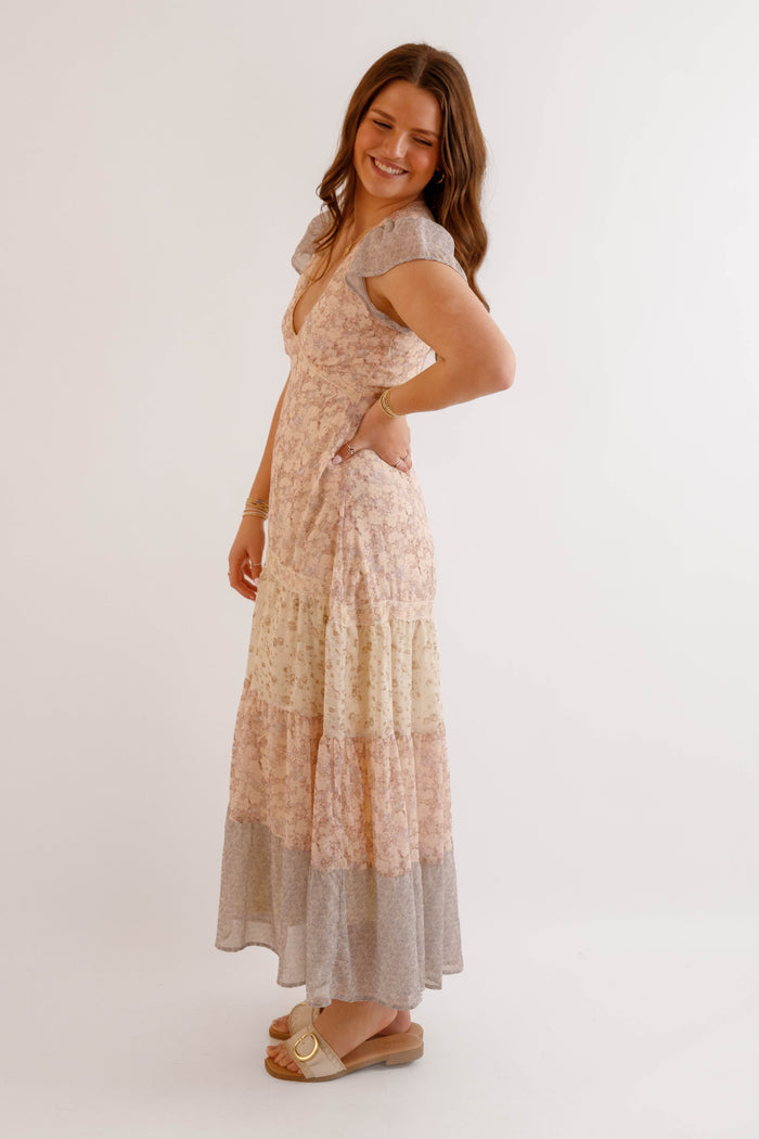 Tiered Floral Maxi Dress – Romantic Boho Spring & Summer Dress- BaeVely Floral Dress