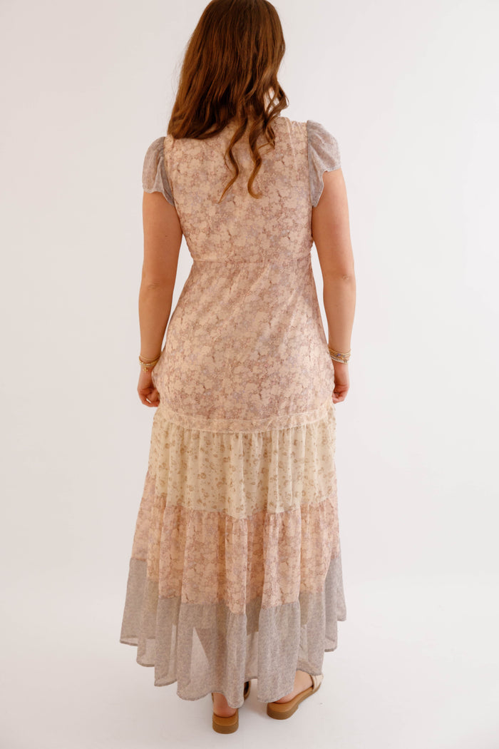 Tiered Floral Maxi Dress – Romantic Boho Spring & Summer Dress- BaeVely Floral Dress