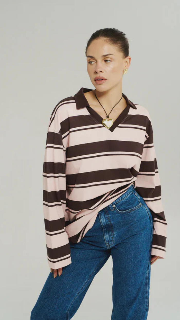 LS Polo -Choc Rose