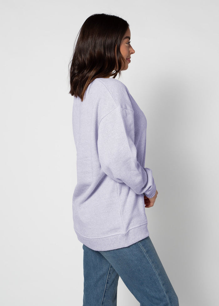 LSU Tigers Women's Grape Warm Up Crew Sweatshirt