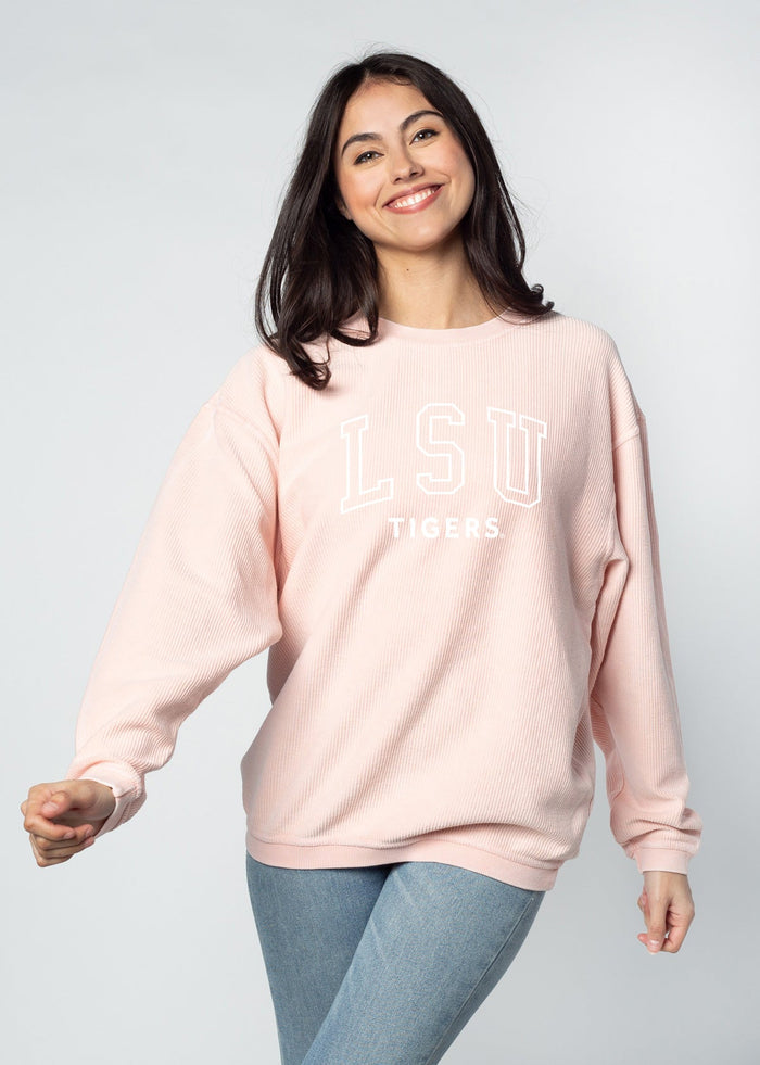 LSU Tigers Women's Urban Pink Corded Sweatshirt