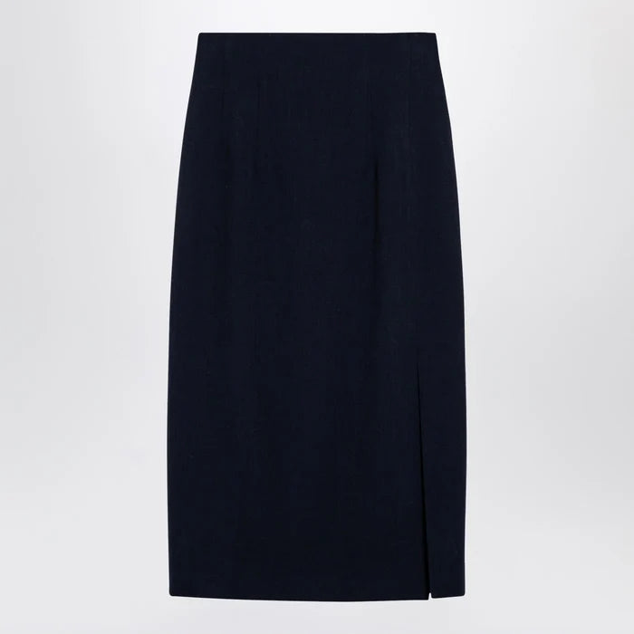 Margaux Lönnberg - Navy blue wool-blend Marlo skirt