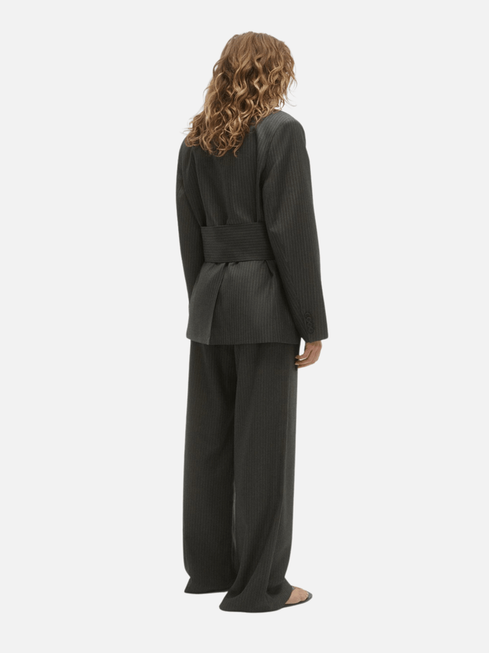 Margot Blazer - Grey Pinstripe