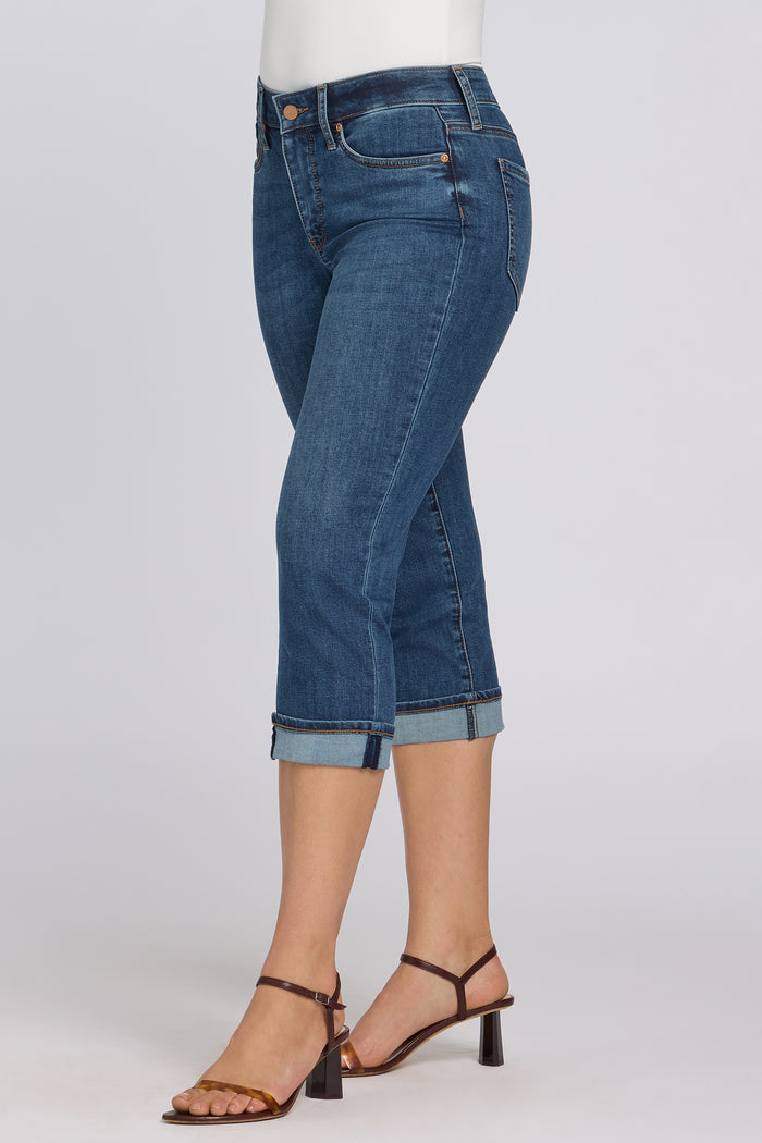 Marilyn Straight Crop Jeans In Petite - Sunset Villa