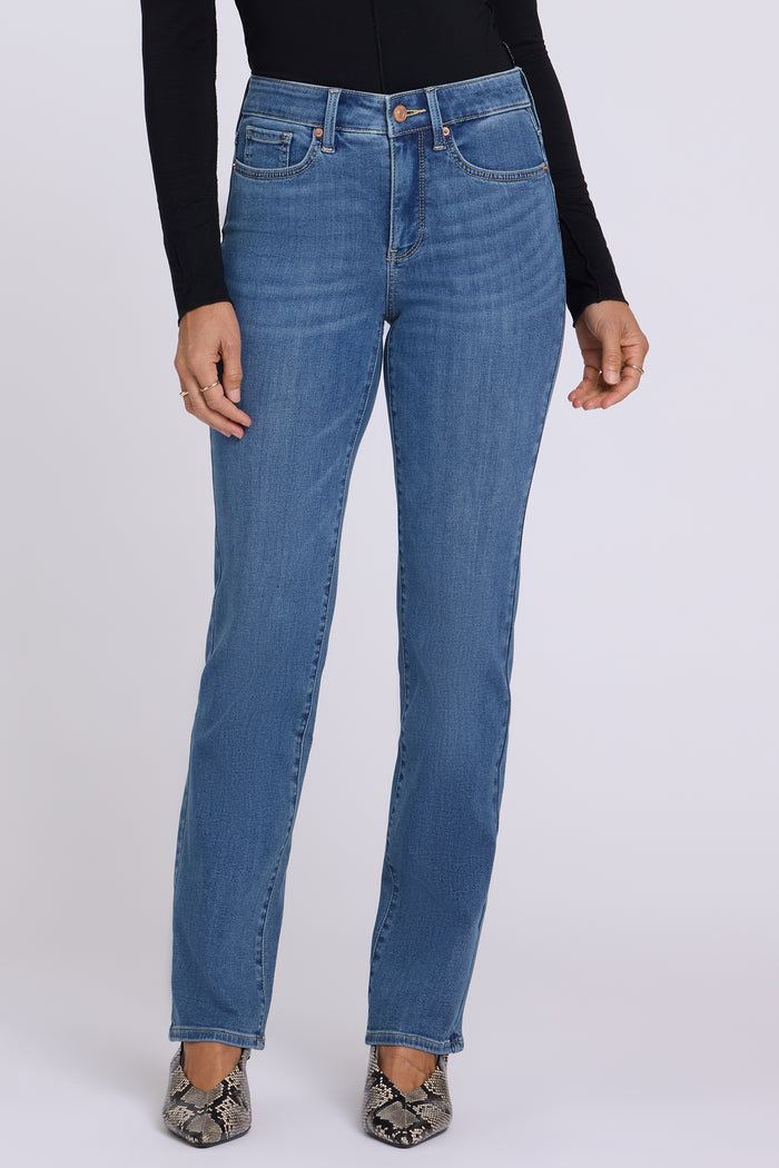Marilyn Straight Jeans In Petite - Redwood