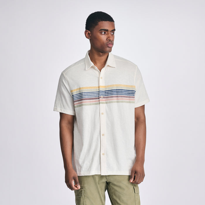 Men's Baja Knit Button-Up Shirt-Natural-1