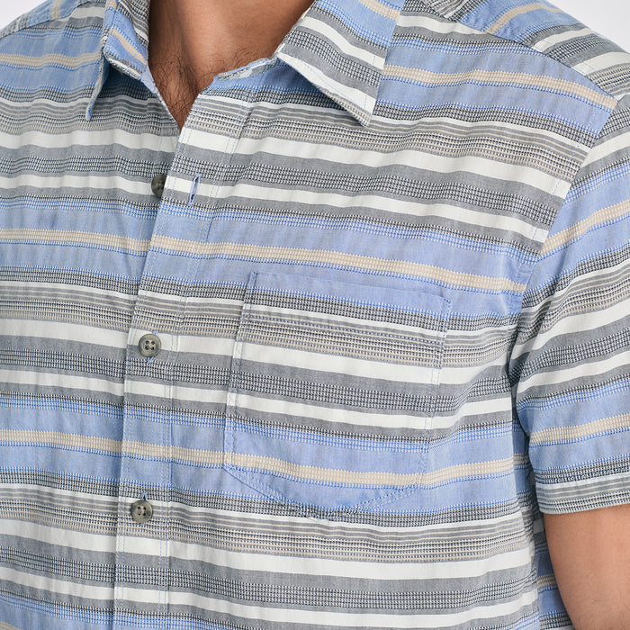 Men's Camano Dobby Shirt-Tile Blue-3