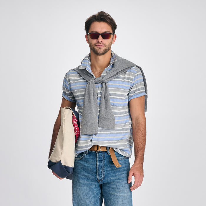 Men's Camano Dobby Shirt-Tile Blue-4