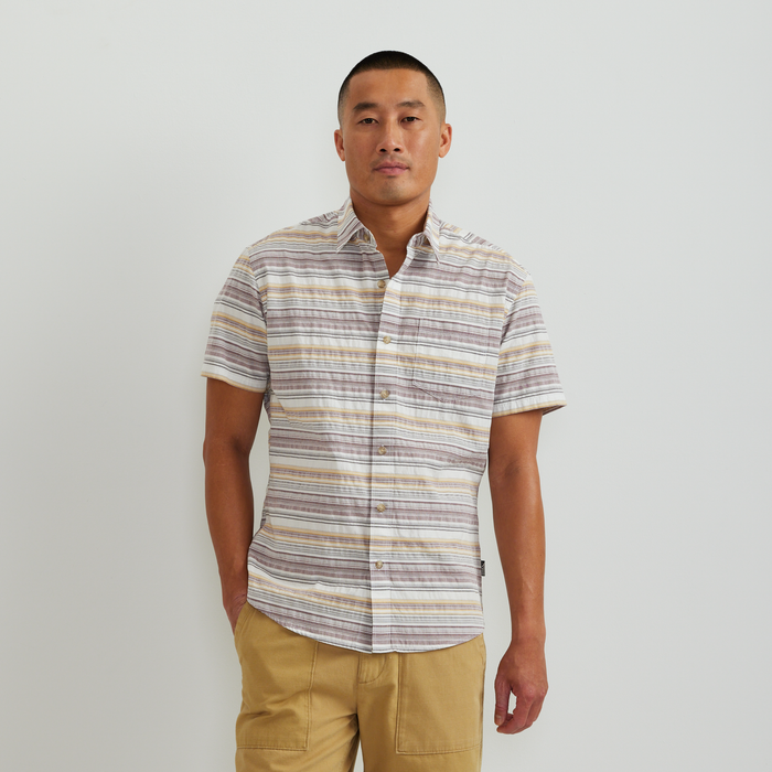 Men's Camano Dobby Shirt-Mineral Red-Regular-C1