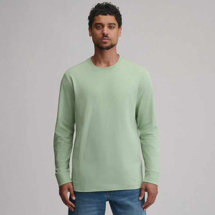Men's Legend Wash 100% Cotton Long-Sleeve Classic T-Shirt-Limestone-5