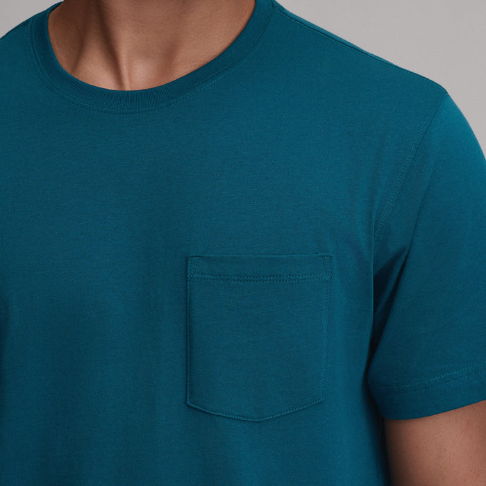 Men's Legend Wash 100% Cotton Short-Sleeve Pocket T-Shirt-Meridian Blue-7