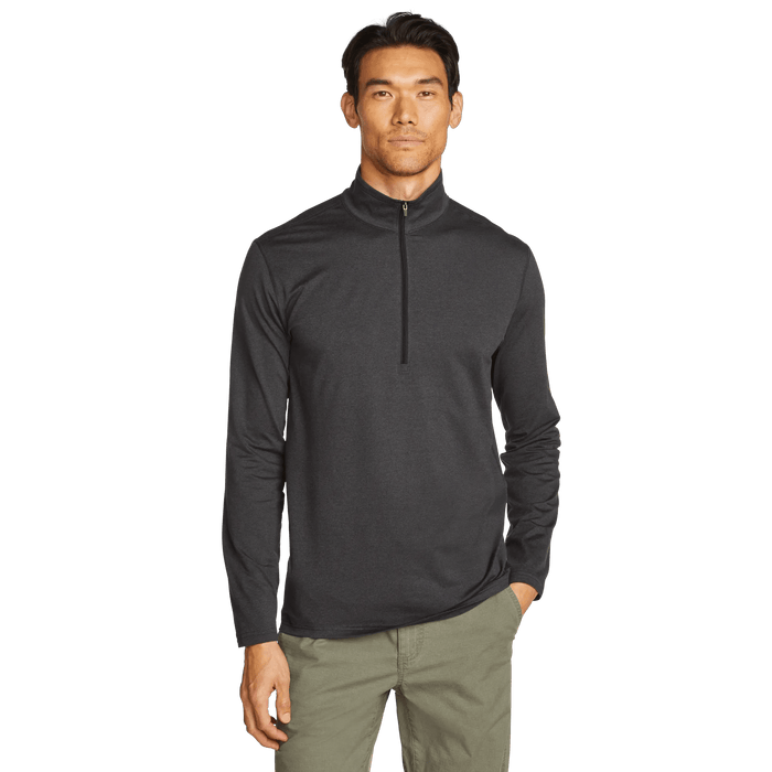 Men's Mountain Trek 1/2-Zip Mock-Charcoal Htr-Regular-1