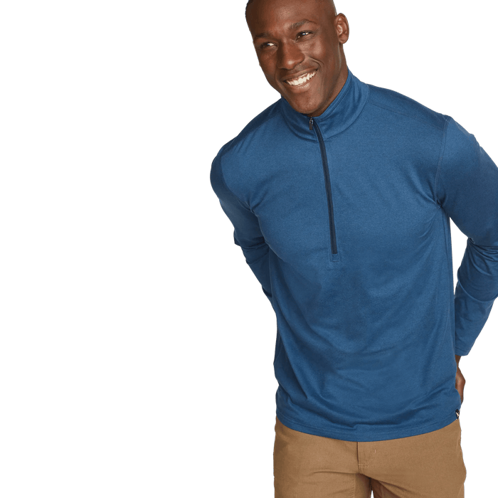 Men's Mountain Trek 1/2-Zip Mock-Dark Blue-Regular-4