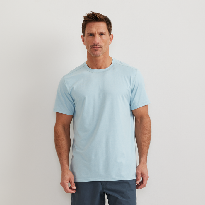Men's Mountain Trek Short-Sleeve T-Shirt-Light Blue-Regular-C1