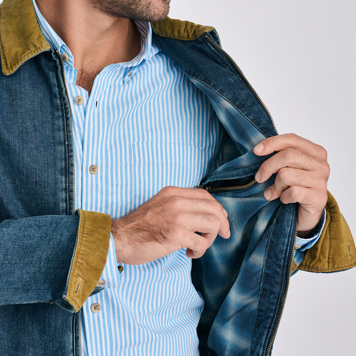 Men's Seabrook Vintage Washed Jacket-Faded Indigo-4