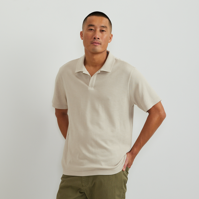 Men's SS Journey Modal Polo-Pumice-Regular-C1