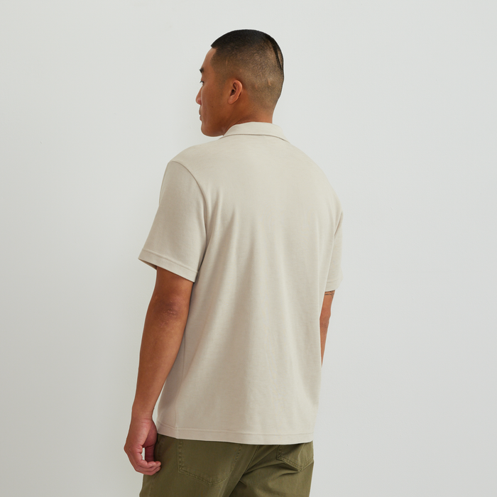 Men's SS Journey Modal Polo-Pumice-Regular-F1