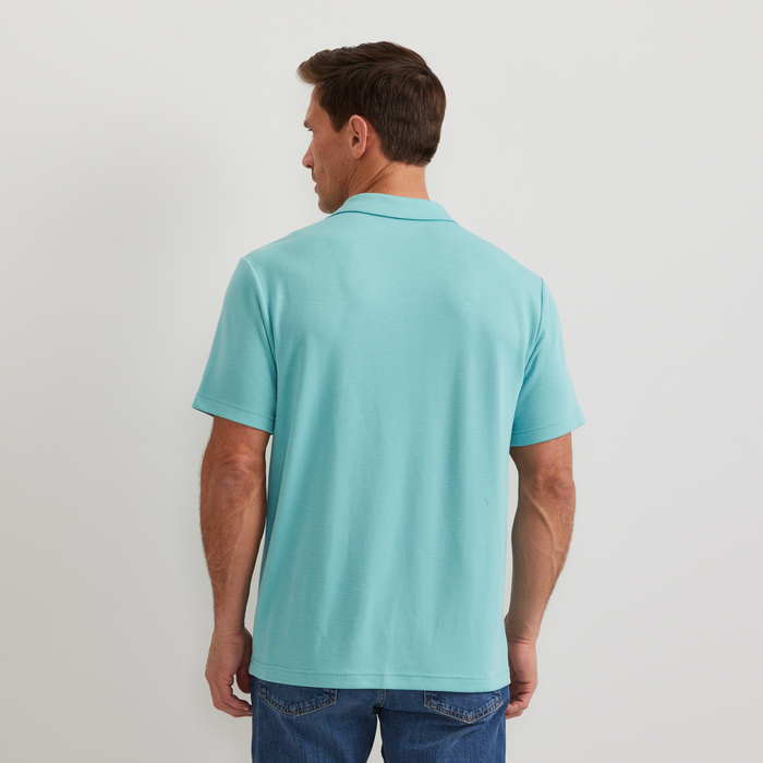 Men's SS Journey Modal Polo-Surf-Regular-F1