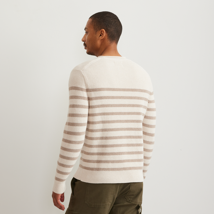 Men's Signature Roll Neck Sweater - Solid-Cream Htr-Regular-F1