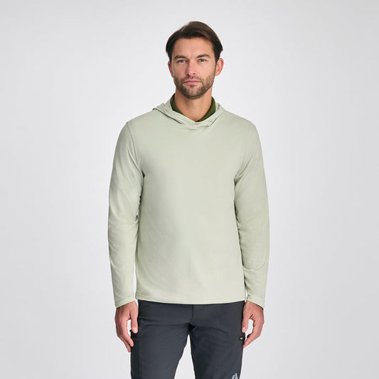 Men's LS Sundrift Upf Po Hoodie-Honeydew-1