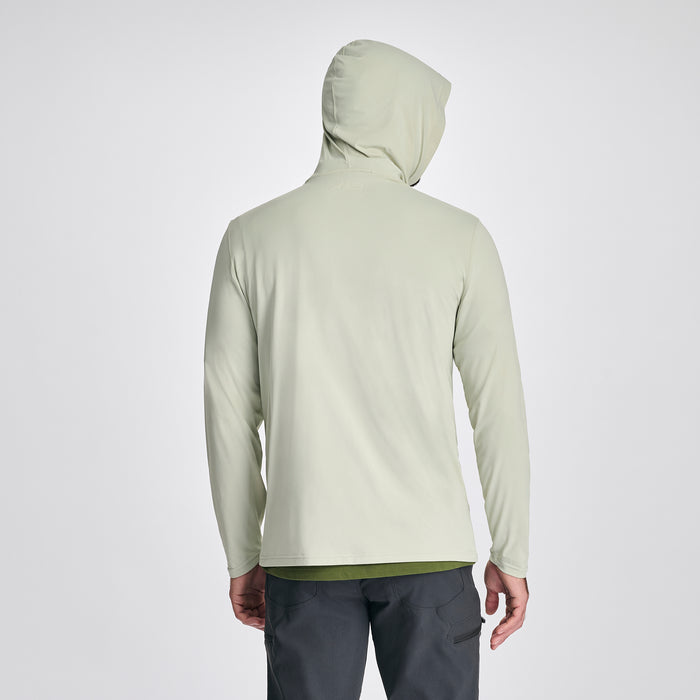 Men's LS Sundrift Upf Po Hoodie-Honeydew-2