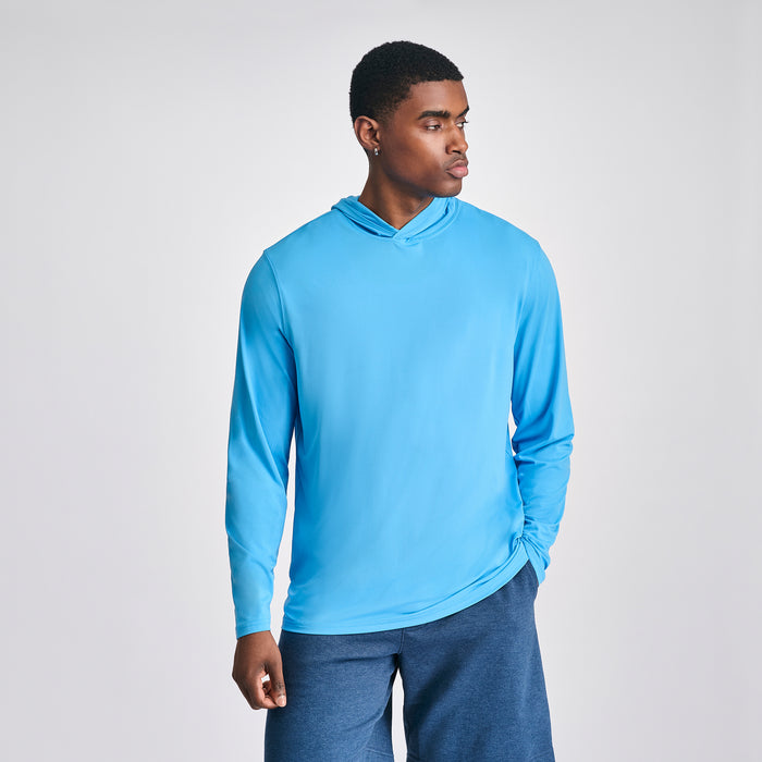 Men's LS Sundrift Upf Po Hoodie-Island Blue-5