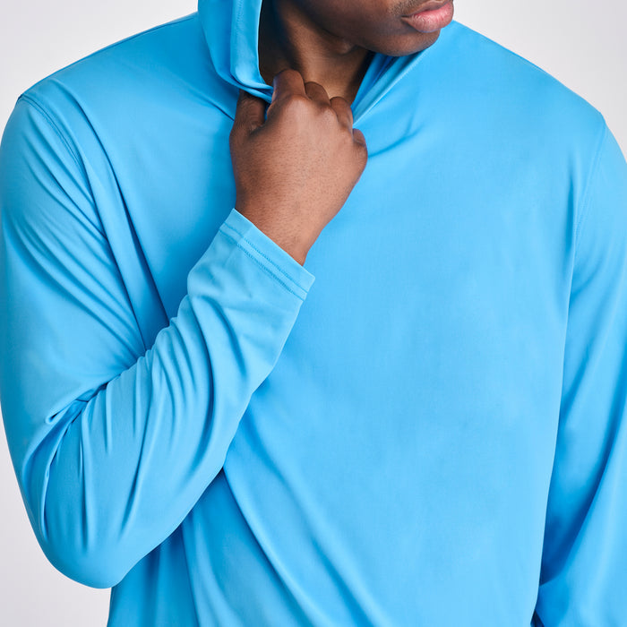 Men's LS Sundrift Upf Po Hoodie-Island Blue-7