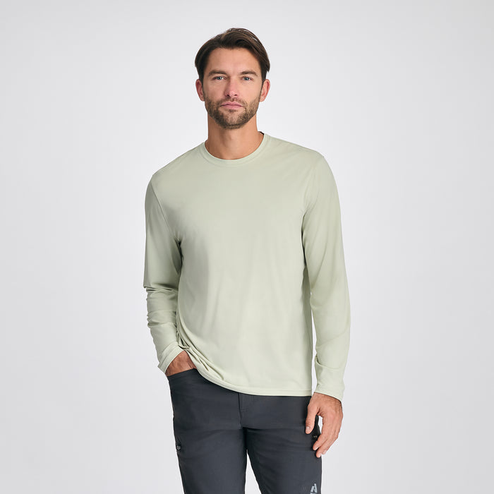 Men's LS Sundrift Upf Crew-Honeydew-1