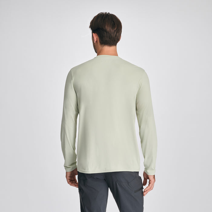 Men's LS Sundrift Upf Crew-Honeydew-2