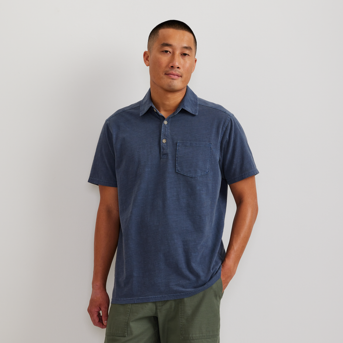 Men's Sunwashed Cotton Pocket Polo-Dusk-Regular-C1