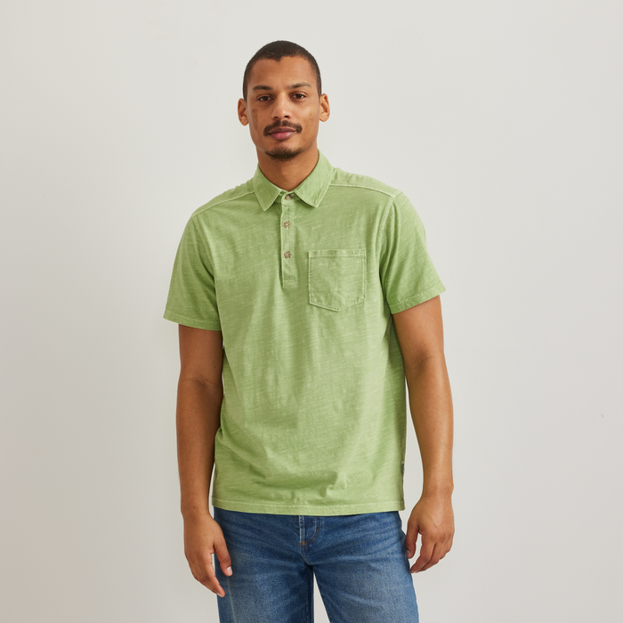 Men's Sunwashed Cotton Pocket Polo-Leaf-Regular-C1