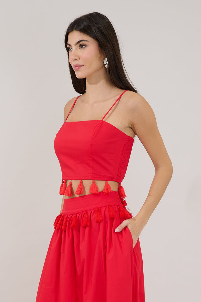 Merony Tassel Trim Cami Top