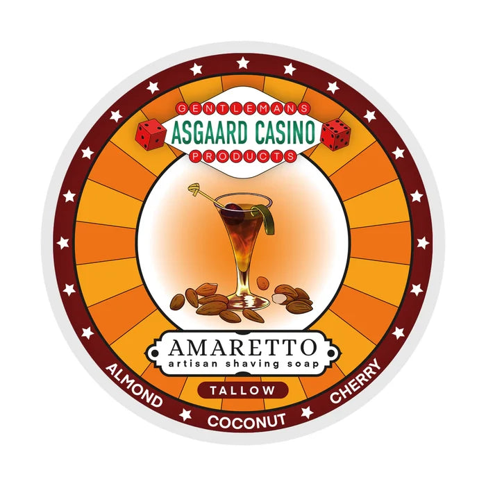 MMGP | "AMARETTO" (ASGAARD CASINO) TALLOW ARTISAN SHAVING SOAP
